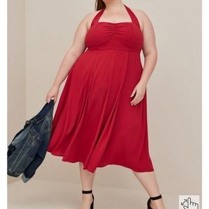 Torrid Red Retro Halter Dress 2x New with Tags